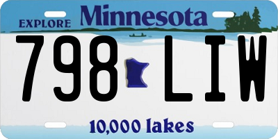 MN license plate 798LIW