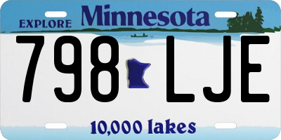 MN license plate 798LJE