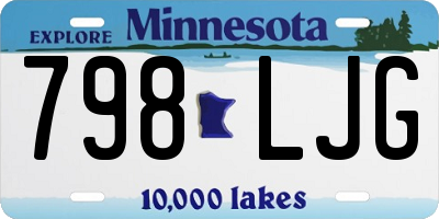 MN license plate 798LJG