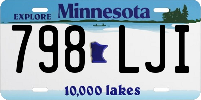 MN license plate 798LJI