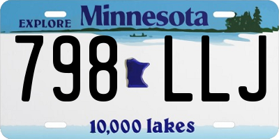 MN license plate 798LLJ