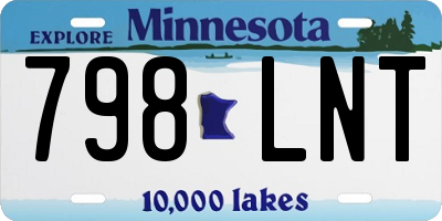 MN license plate 798LNT