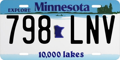 MN license plate 798LNV