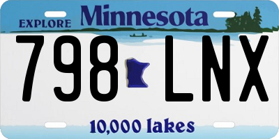 MN license plate 798LNX