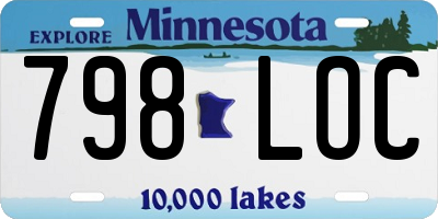 MN license plate 798LOC