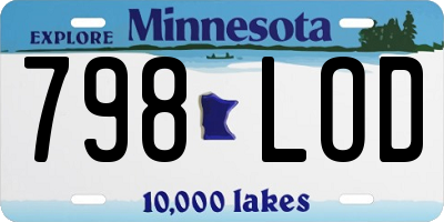 MN license plate 798LOD