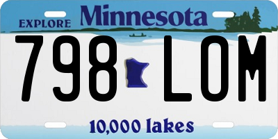 MN license plate 798LOM