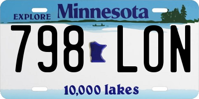 MN license plate 798LON
