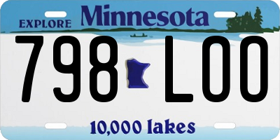 MN license plate 798LOO
