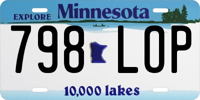 MN license plate 798LOP