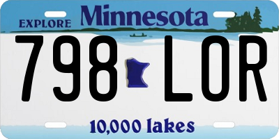 MN license plate 798LOR