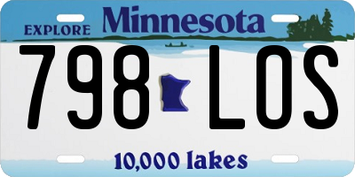 MN license plate 798LOS