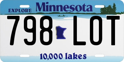 MN license plate 798LOT