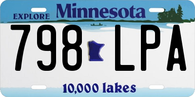 MN license plate 798LPA