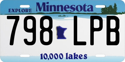 MN license plate 798LPB