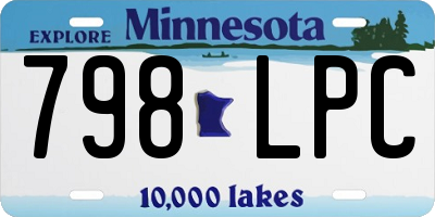 MN license plate 798LPC