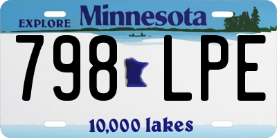 MN license plate 798LPE