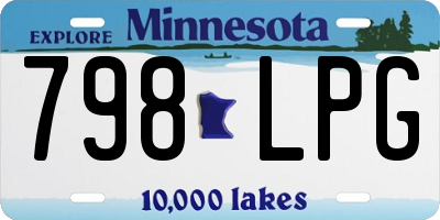 MN license plate 798LPG