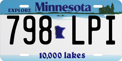 MN license plate 798LPI