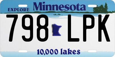 MN license plate 798LPK