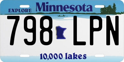MN license plate 798LPN