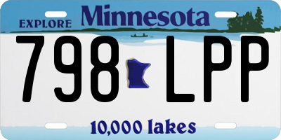 MN license plate 798LPP