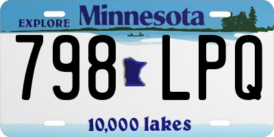 MN license plate 798LPQ