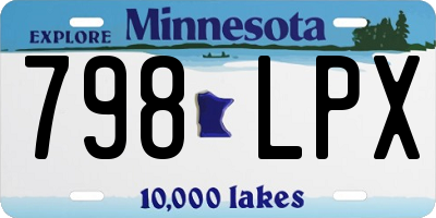 MN license plate 798LPX