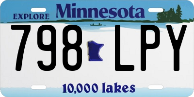MN license plate 798LPY