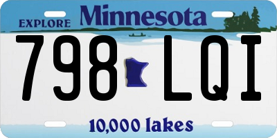 MN license plate 798LQI