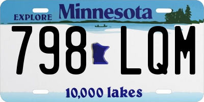 MN license plate 798LQM
