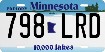 MN license plate 798LRD