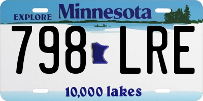 MN license plate 798LRE