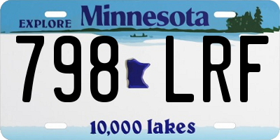 MN license plate 798LRF