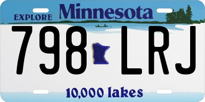 MN license plate 798LRJ