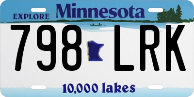 MN license plate 798LRK