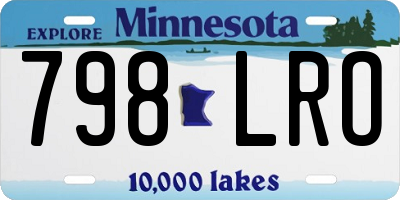 MN license plate 798LRO