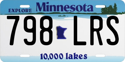 MN license plate 798LRS