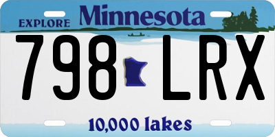 MN license plate 798LRX