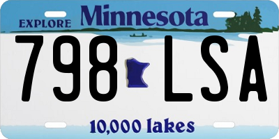 MN license plate 798LSA