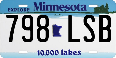 MN license plate 798LSB