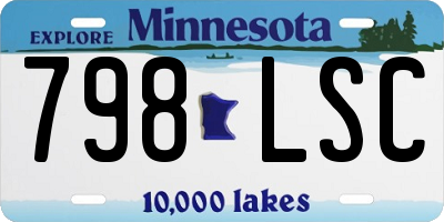 MN license plate 798LSC