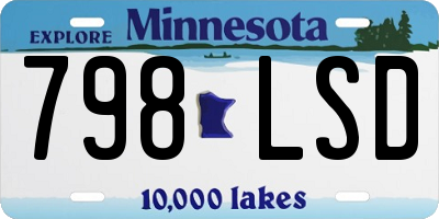 MN license plate 798LSD