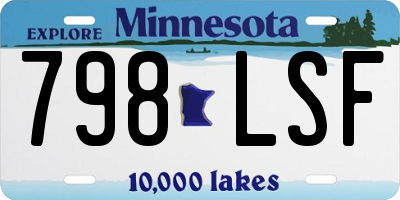 MN license plate 798LSF
