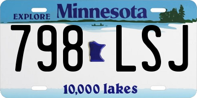 MN license plate 798LSJ