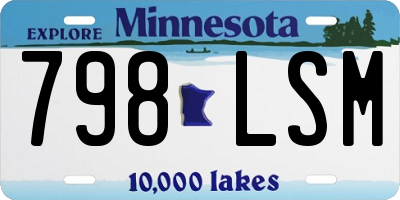 MN license plate 798LSM