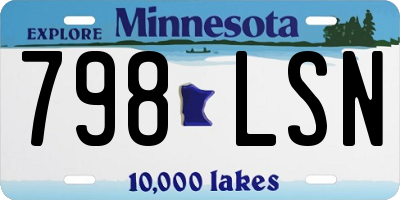 MN license plate 798LSN