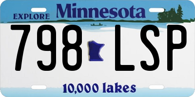MN license plate 798LSP