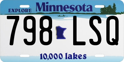 MN license plate 798LSQ