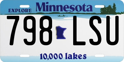 MN license plate 798LSU